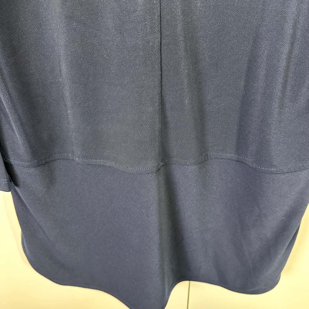 Lauren Ralph Lauren Women's Navy Blue Long Sleeve Keyhole Tunic Top‎ Small - Picture 3 of 8
